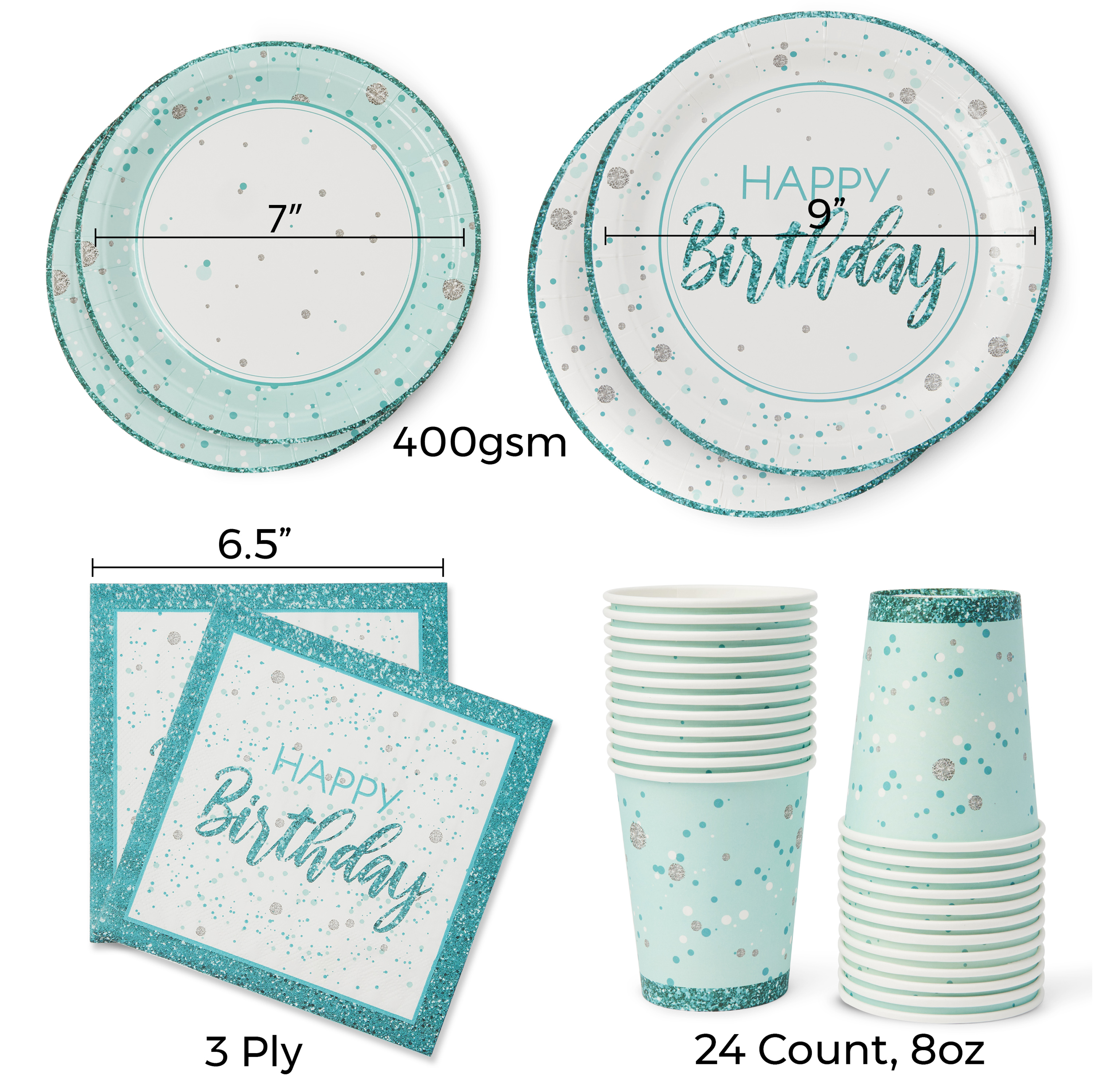 Teal Happy Birthday